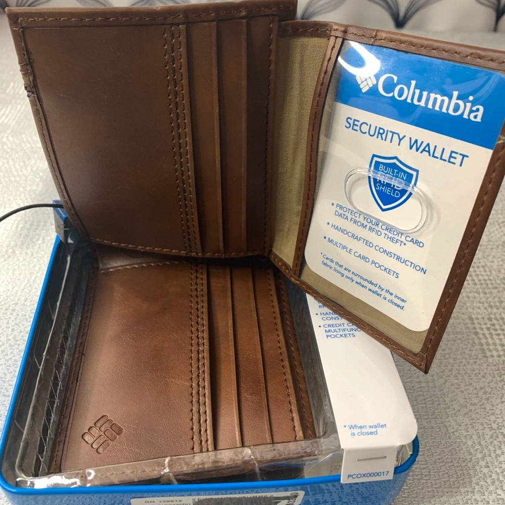 Columbia Men’s Wallet RFID Theft. Brown-Tan color - Picture 5 of 11